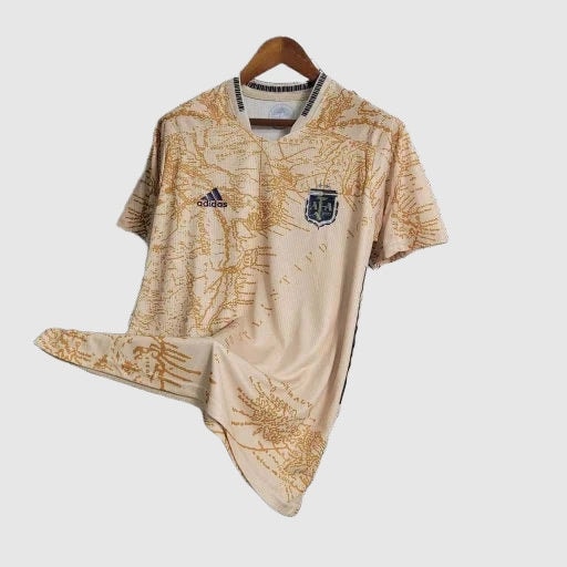 Camisola Argentina Edição Especial - Bege Estampa de Mapa