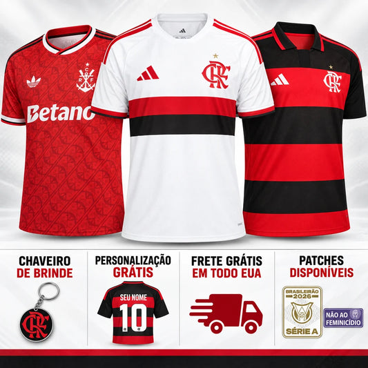 Set Flamengo Home, Away e Third 26/27 - Terza Rossa Fantasia