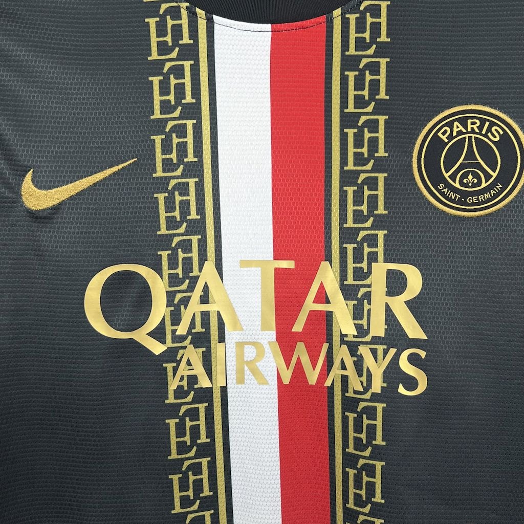 Maglia Paris Saint-Germain Edizione Speciale - Nera con Riga Oro - foto 3