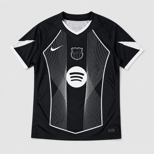 Camisa Barcelona Edição Especial Torcedor - Preta Estampa de Linhas