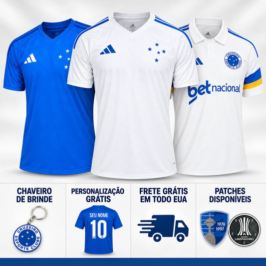 Cruzeiro Combo Home, Away and Third 26/27 Fan Shirt