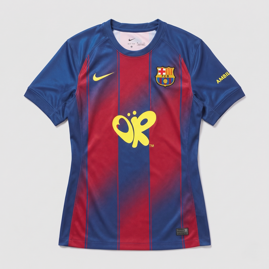 Maglia Barcellona Home 25/26 Donna - Logo a Bolle Giallo