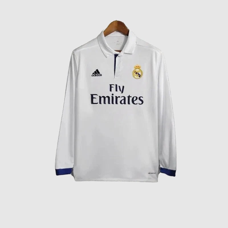Real Madrid Main 2016/17 Retro Long Sleeve Jersey