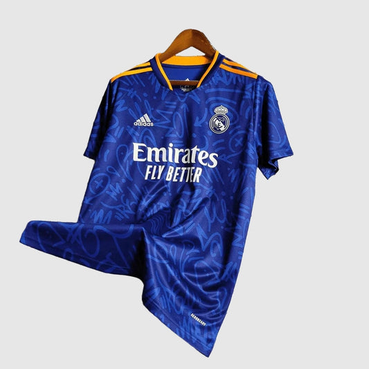 Camisa Real Madrid II 21/22 Torcedor - Azul e Laranja