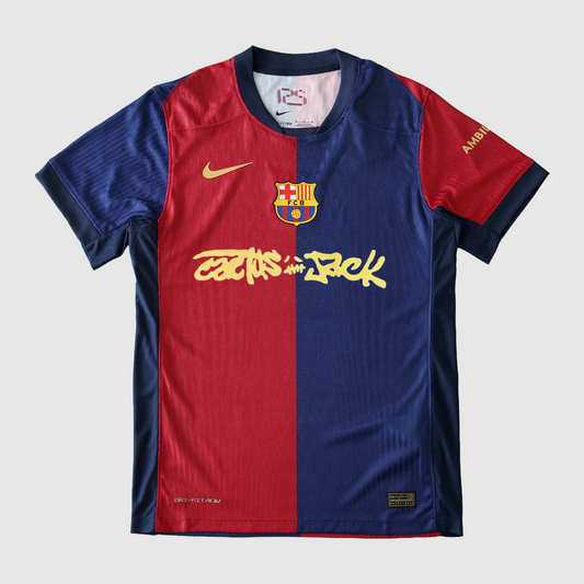 Barcelona Home Jersey 2024/25 Player Version - Yellow Graffiti Logo