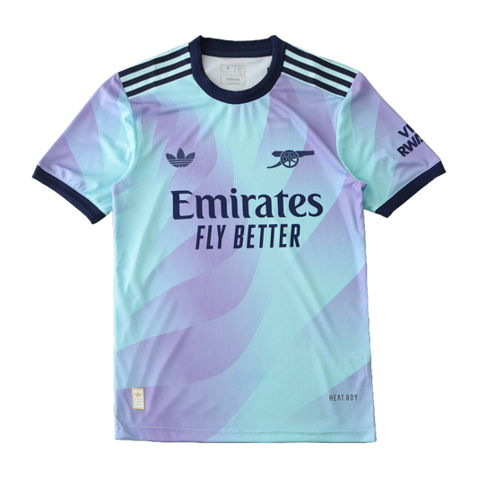 Camisola Arsenal Alternativa 24/25 - Verde Menta e Lilás