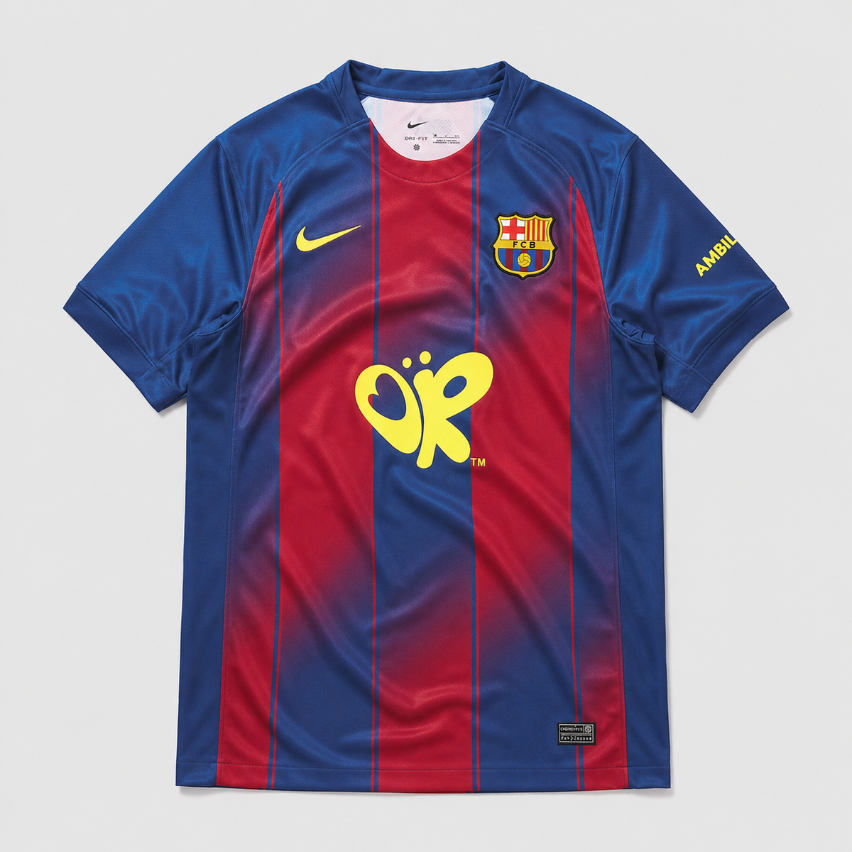 Barcelona Home Jersey 2025/26 - Yellow Bubble Logo