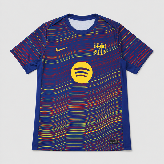Barcelona Pre-Match Third Jersey 2025/26 - Multicolor Wave Stripes
