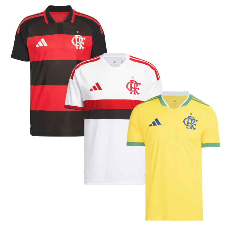 Flamengo Combo Home, Away and Third 2026/27 Fan Jersey - Yellow Third