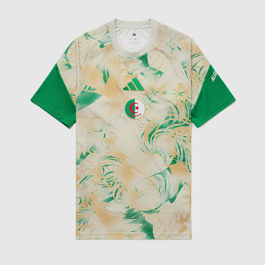Maglia Pre-Partita Algeria 26/27 - Crema e Verde a Vortici